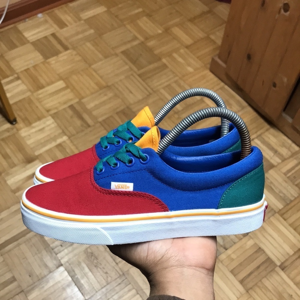 Vans Authentic Primary Color Block Red/Blue/Green/Yellow - Picture 3 of 14